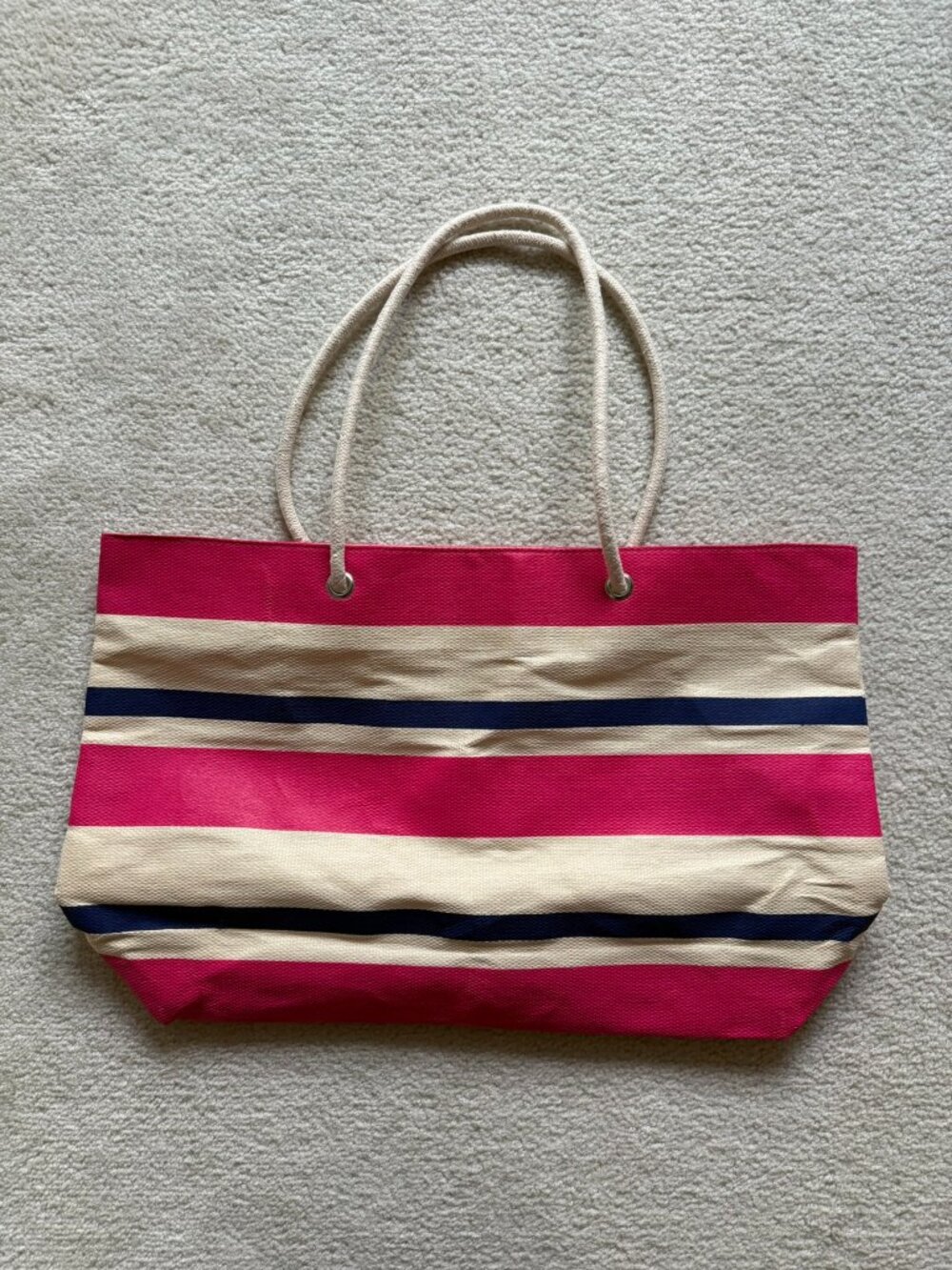 DSW Striped Beach Bag Tote